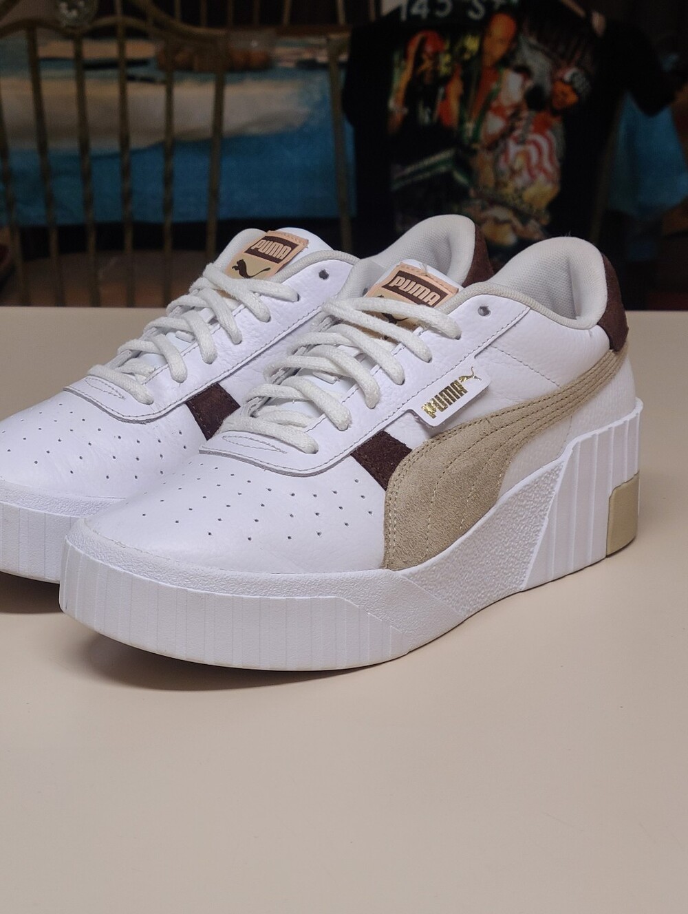 Puma Cali Wedge chunky casual sneakers size 10